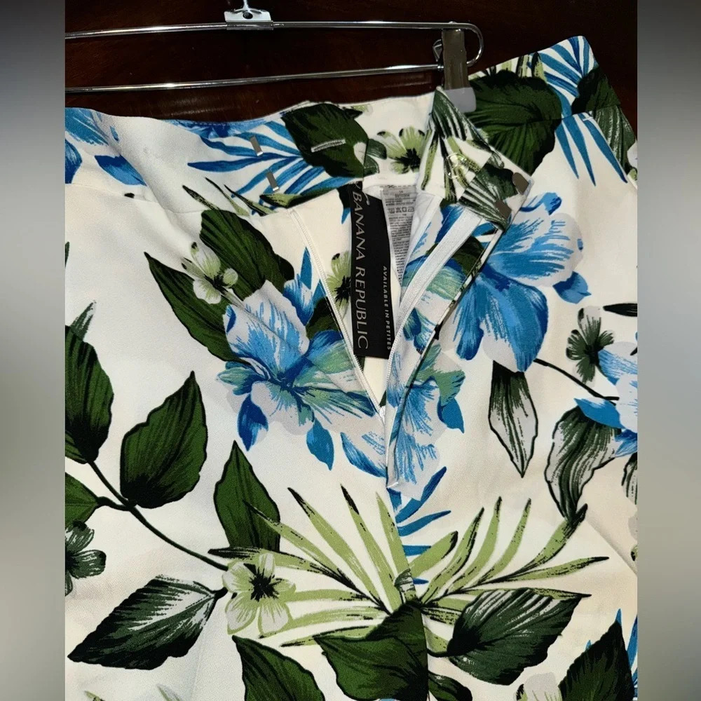 NWT Banana Republic High Waist Tropical Floral Wide Leg Pants Trousers S… - Picture 10 of 12
